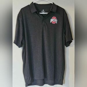 XL OHIO STATE BUCKEYS NCAA MENS TOP OF THE WORLD HORIZON LOGO POLO SHIRT